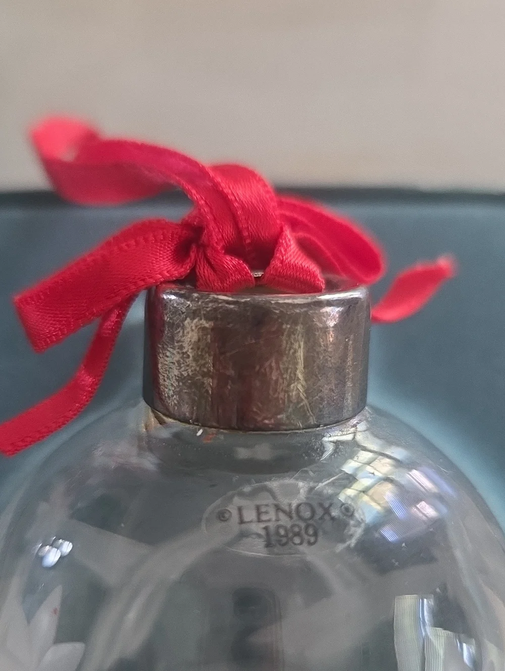 Lenox 1989 Glass Christmas Ornament